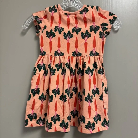 Hanna Andersson Easter Print Play Dress with Pockets Clover’S Carrots Size 4 - Picture 3 of 6